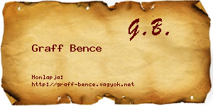 Graff Bence névjegykártya